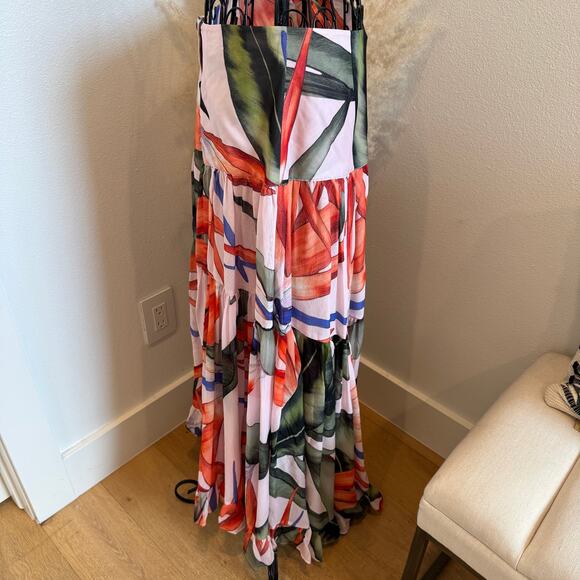 Alexandra Miro Penelope Beach Chiffon Maxi Skirt- Bird of Paradise NEW Medium - Picture 4 of 12